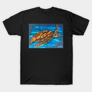 Sea Turtle In the Deep Blue Sea T-Shirt